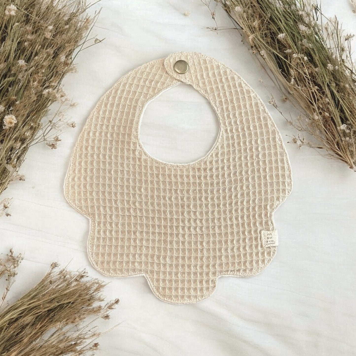 Scalloped Organic Baby Bib