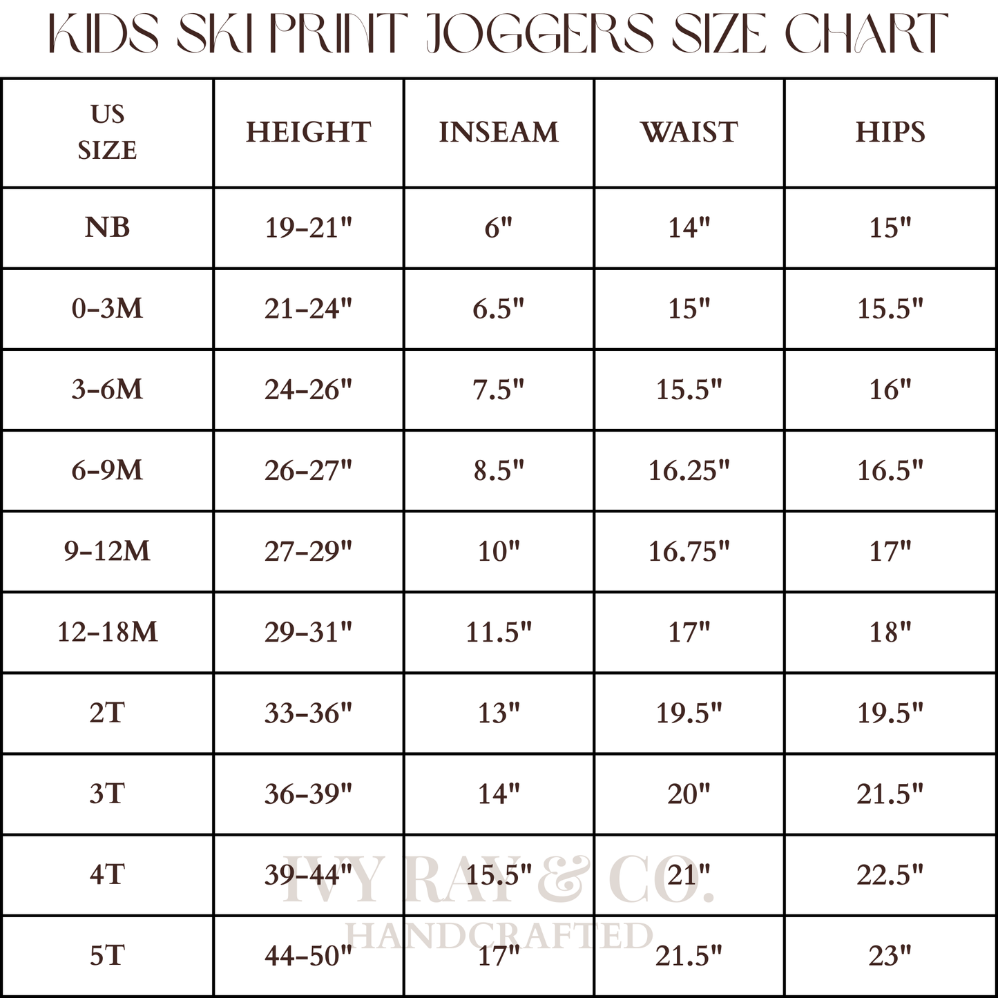 Kids Ski Print Joggers